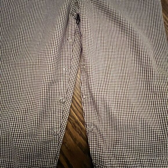 Boys brown/white plaid romper ready for monogramming!! NWOT, 3T - Picture 3 of 5